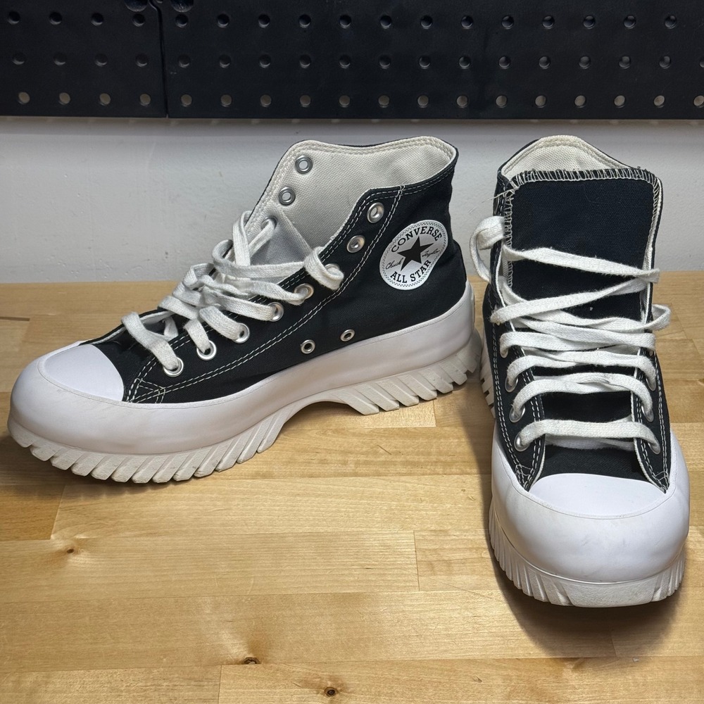Converse Chuck Taylor All Star Lugged 2.0High Top Black White A00870C Womens 9.5